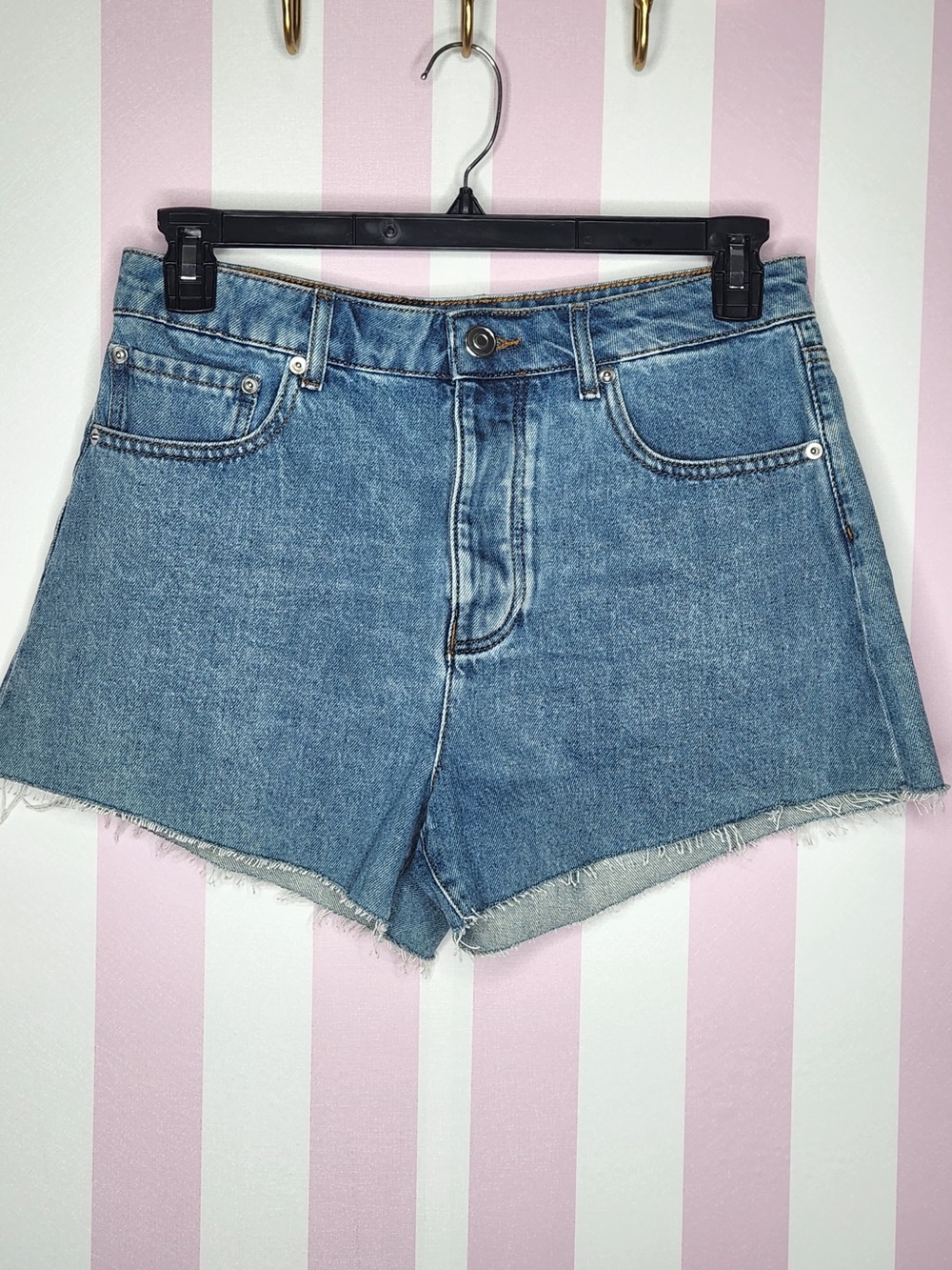 Gianni Bini Light Blue High Waist Denim Shorts